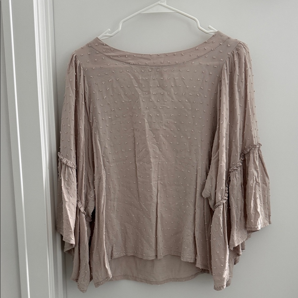 Maurices Light Pink Textured Blouse